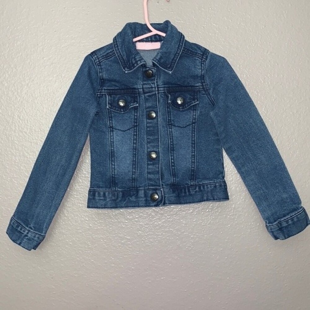 Girls Kids Headquarters blue denim Jean jacket. M5